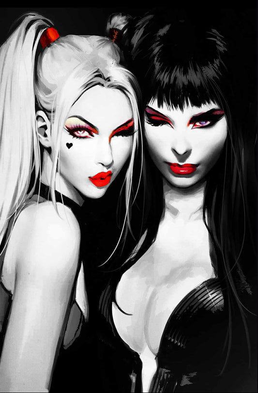 1 NYCC Sozo Miaika Double Signed! Elvira/Harley Quinn Variant Crossover Virgin cover Pre-Sale