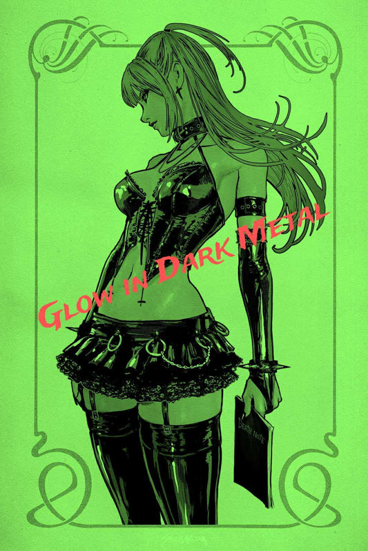 Goth Note White cover-Glow in the dark metal