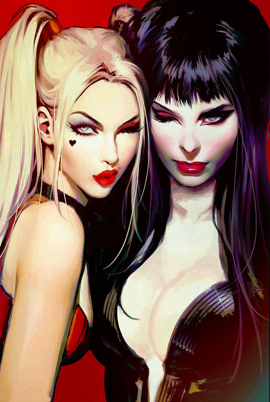 1 NYCC Sozo Miaika  Elvira/Harley Quinn Crossover Virgin cover Pre-Sale