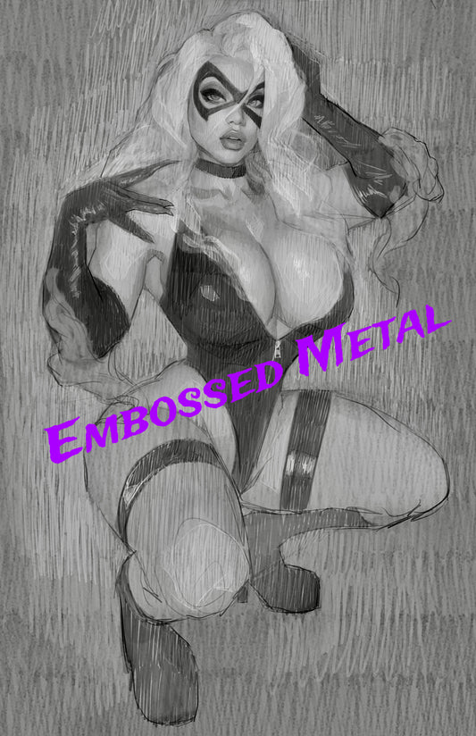 Secret Black Cat Pre Order Embossed Metal